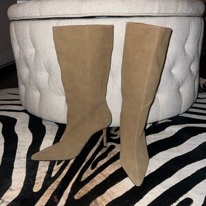 Zara Tan Heeled Boots